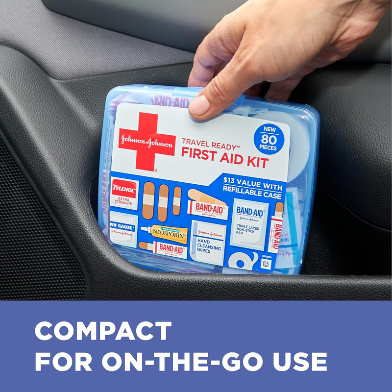 BAND AID Travel Ready First Aid Kit 80 Piece Home Car Camping Emergency2