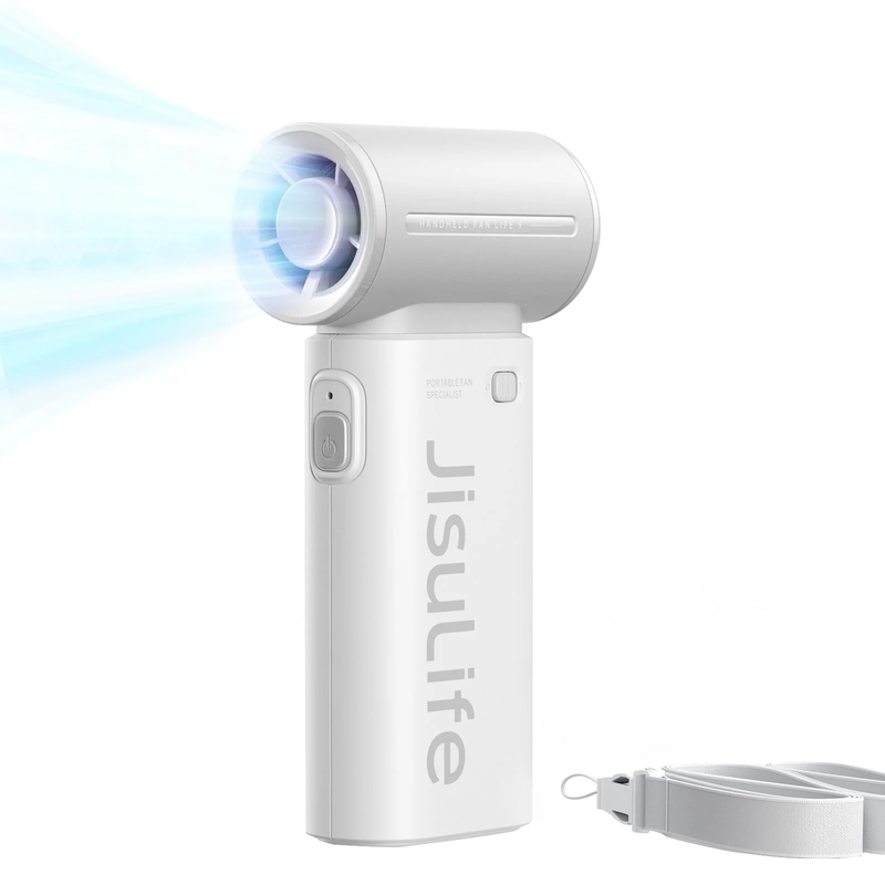 Portable Handheld Fan 5000mAh USB Rechargeable 5 Speed Mini Pocket Gray10
