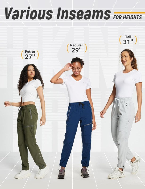 Lightweight Women's Quick-Dry Hiking Pants - Water-Resistant Cargo Style6