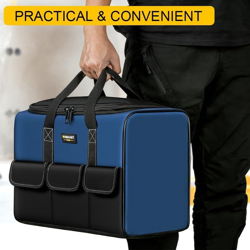 Large 1680D Tool Bag 5 Pockets Heavy Duty Electrician DIY Craftsmen Blue1