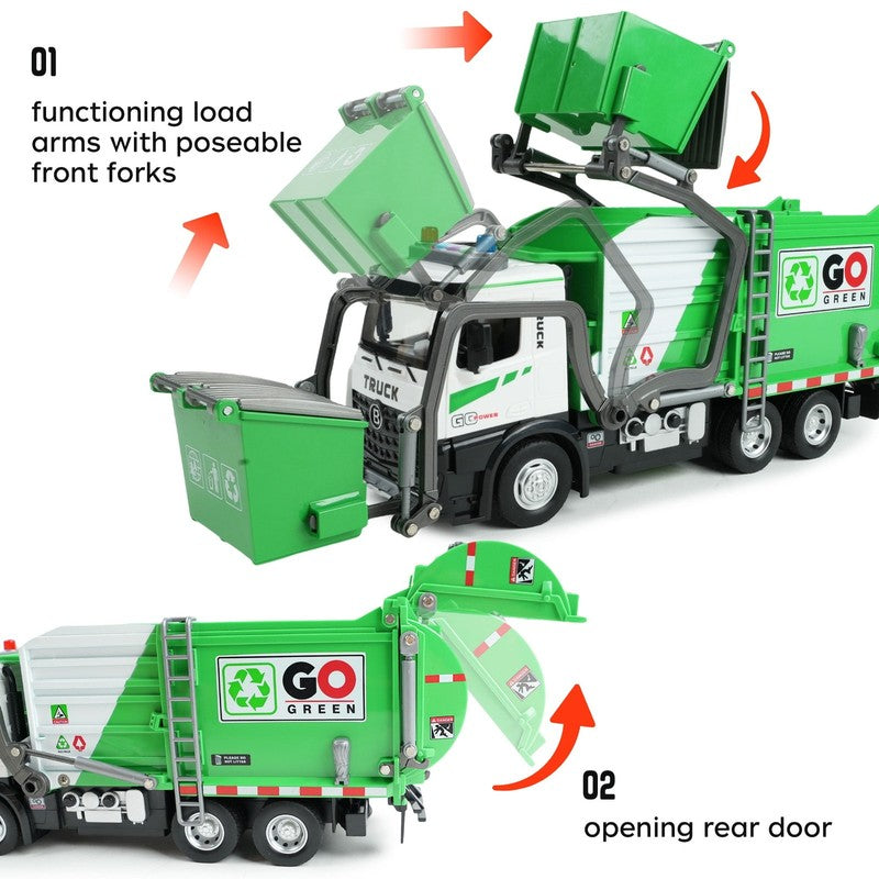 Garbage Truck Toys for Boys 3-5 with Lights & Sounds Trash Truck Toys for 2 3 4 2