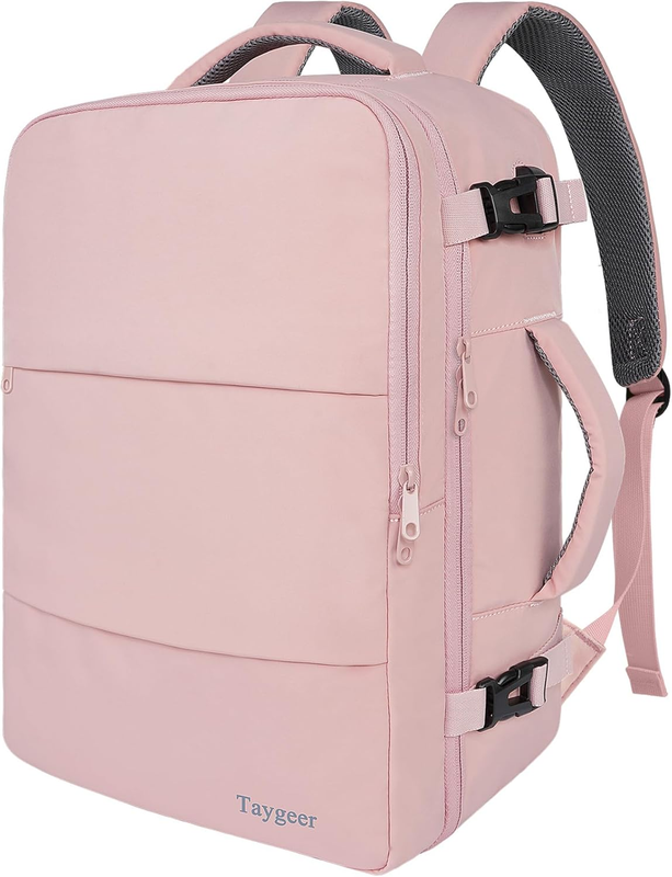 Travel Backpack for Women Carry On w/ USB Port Shoe Pouch TSA Pink9