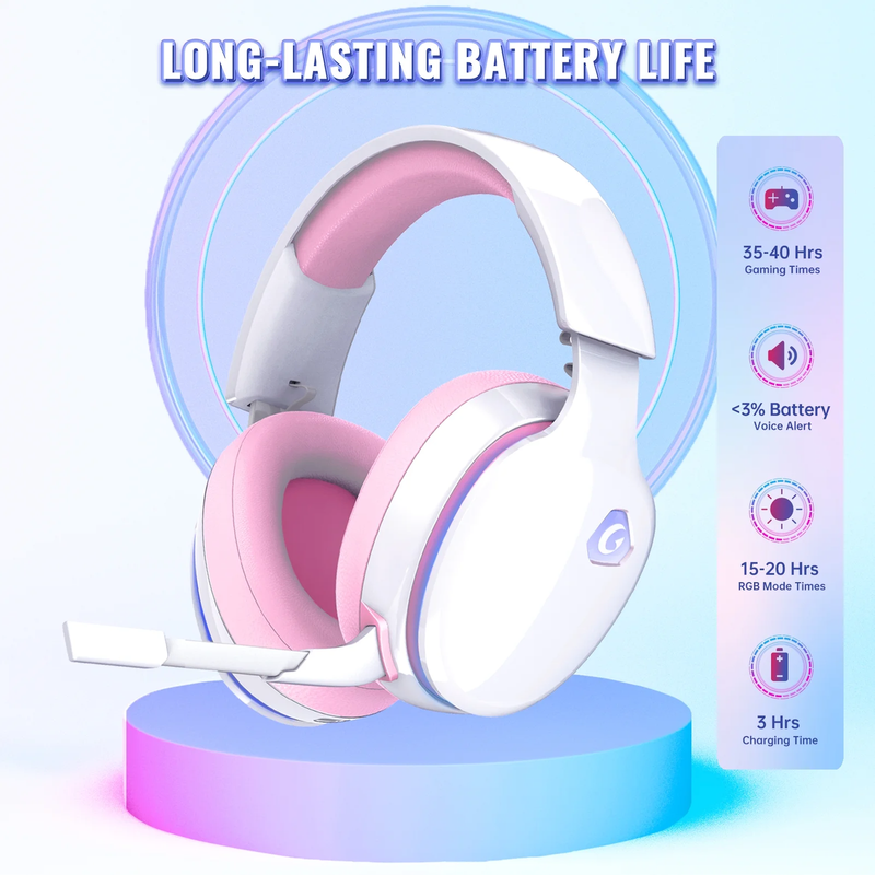 Wireless Gaming Headset PS5 PC Switch Mac Bluetooth 2.4GHz Noise Mic2