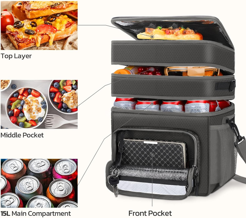 Insulated Lunch Bag for Men Women Leakproof Cooler Lunch Box Tote Portable5