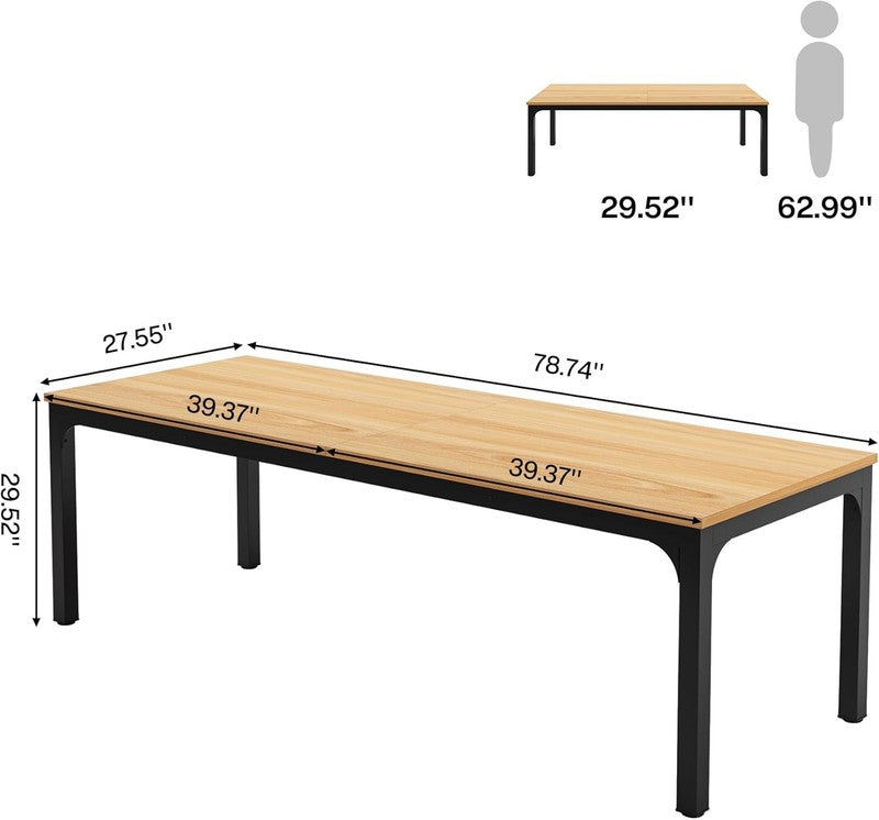 78.7'' Extra Long 2 Person Computer Desk Double Workstation Home Office1