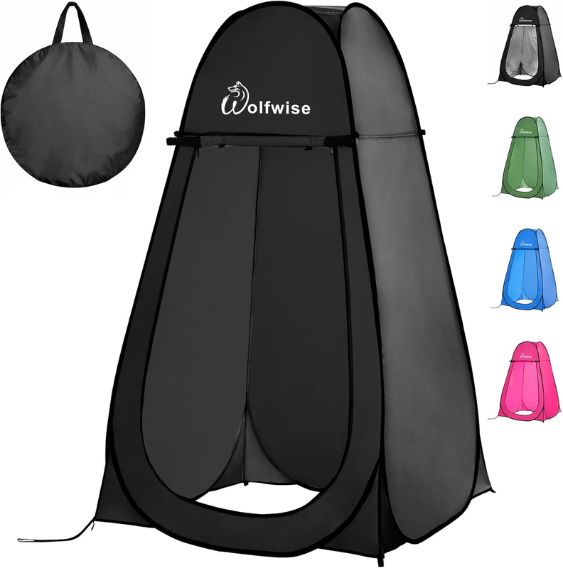 Camping Shower Tent Pop Up Privacy Dressing Room Ventilated Outdoor Black11