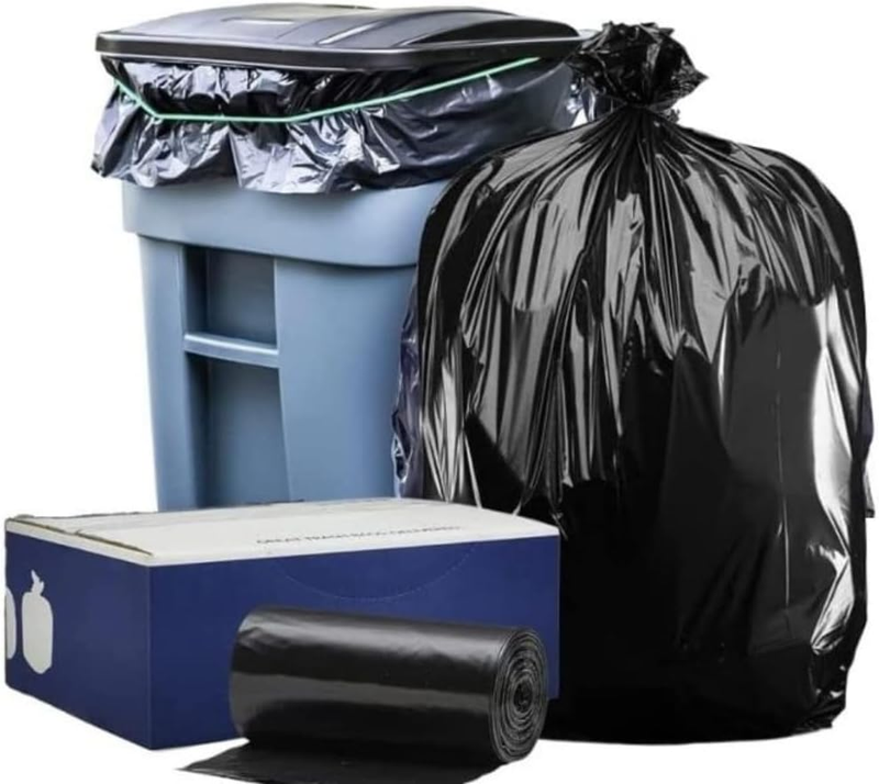 95-96 Gallon Heavy Duty Black Trash Bags 1.5 Mil 50 Count 61"x68" Liners7