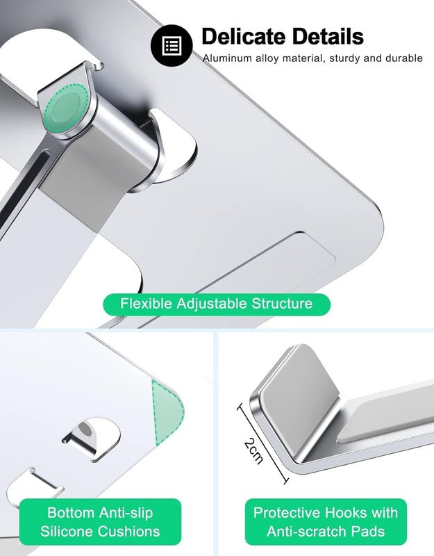 Foldable Laptop Stand Adjustable Aluminum Desk Riser for 10 16" Laptops5