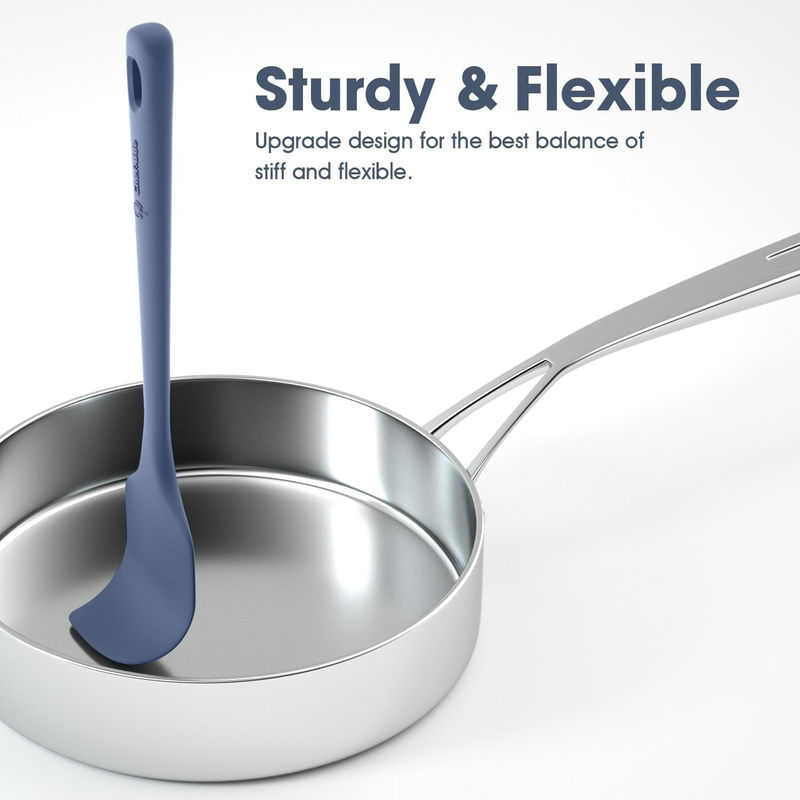 5 Piece Silicone Spatula Set Heat Resistant 600°F Nonstick Cookware2