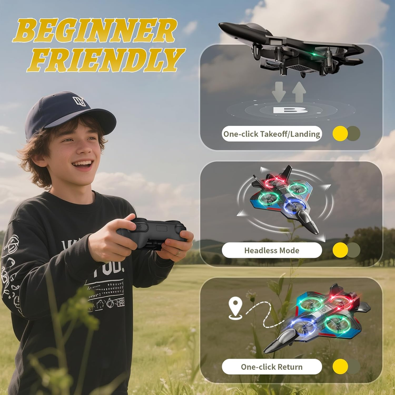 RC Foam Airplane Remote Control Fighter Jet Easy Fly 360° Flip Kids Adults3
