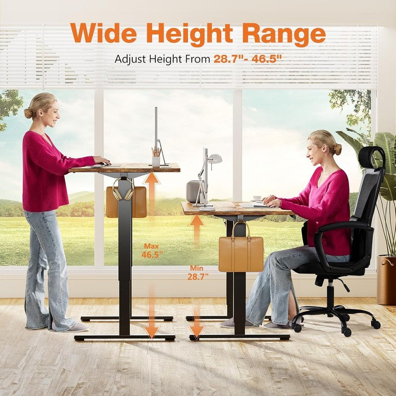 Electric Height Adjustable Standing Desk   48" Home Office Workstation3