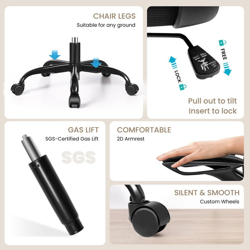 Office Chair Ergonomic Desk Chair, High Back Gaming Chair, Big and Tall Reclinin6