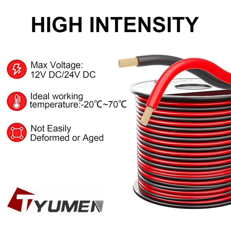 16 Gauge 100FT Red Black Electrical Wire for LED Strips & Home Use5