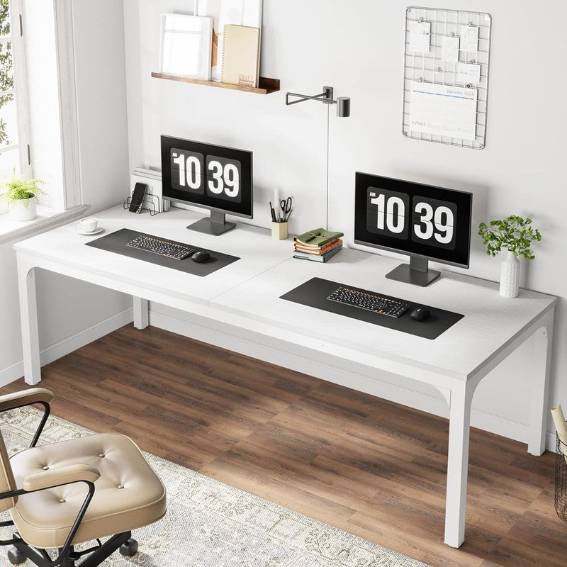 78.7'' Extra Long 2 Person Computer Desk Double Workstation Home Office3