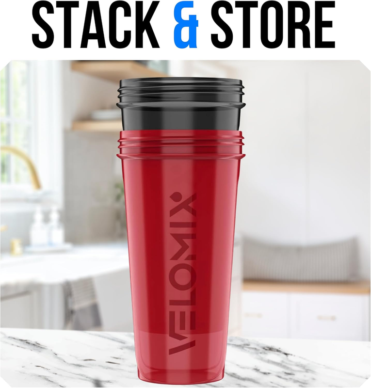 2 Pack 28oz Protein Shaker Bottles Wire Whisk Leakproof Red Black4