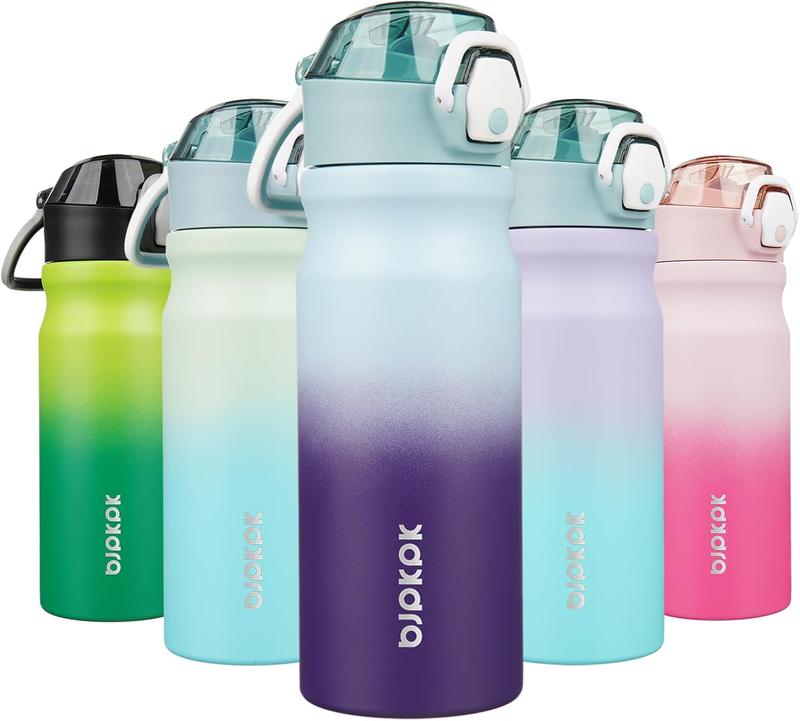 18oz Insulated Water Bottle Straw Lid Stainless Steel Ocean Dream0