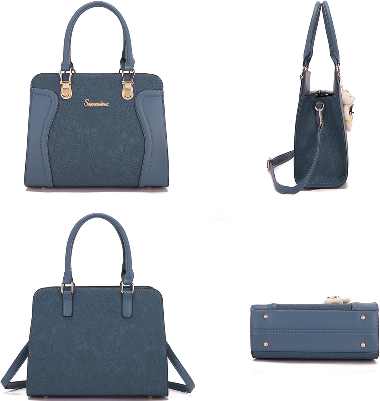 Women Fashion Handbag Set 4PCS Tote Shoulder Top Handle Satchel Purse1