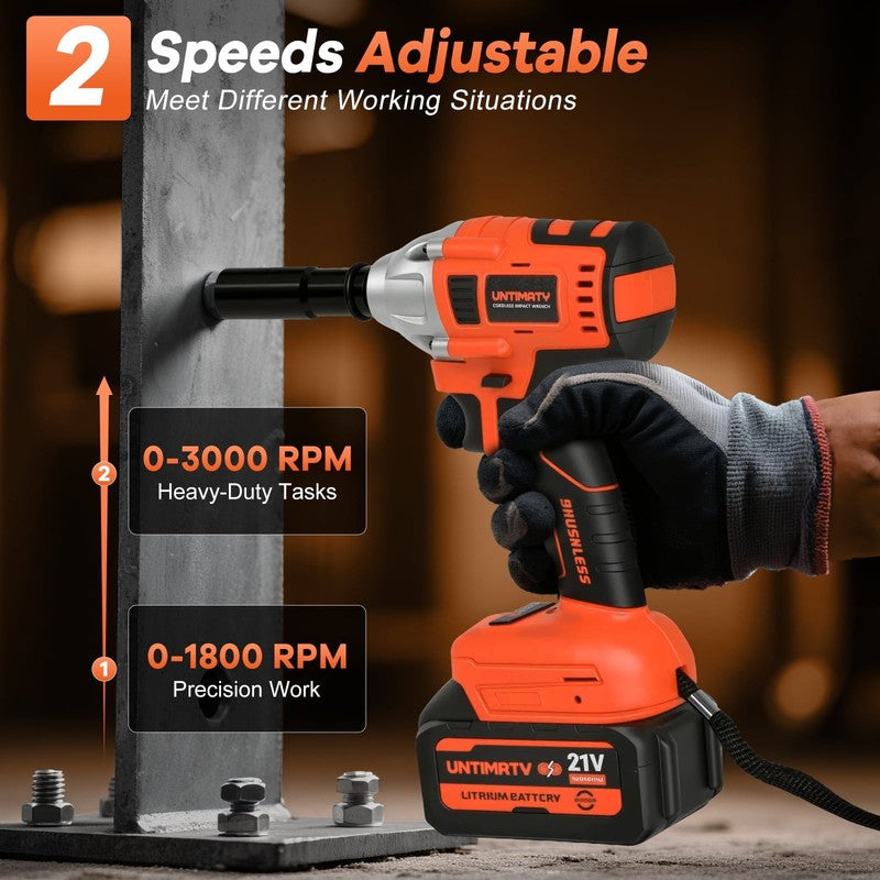 Cordless Impact Wrench 1/2 Inch 320Ft-Lbs Brushless with Battery Sockets6