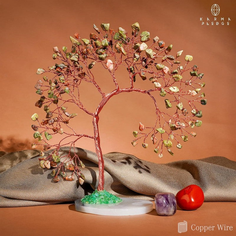 Unakite Crystal Tree of Life Feng Shui Decor Positive Energy Good Luck Gift4