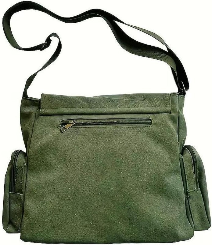 Pattern Messenger Bag Cute Canvas Crossbody Shoulder Handbag Pockets Unisex1