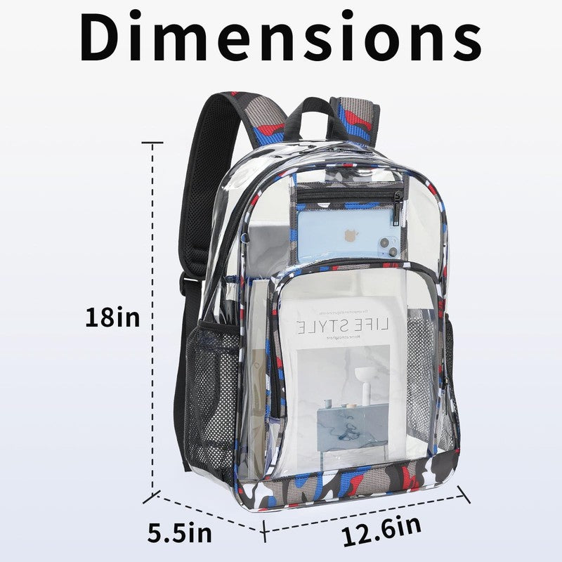 Clear Backpack Heavy Duty Clear Book Bag Large See through Backpack for College2