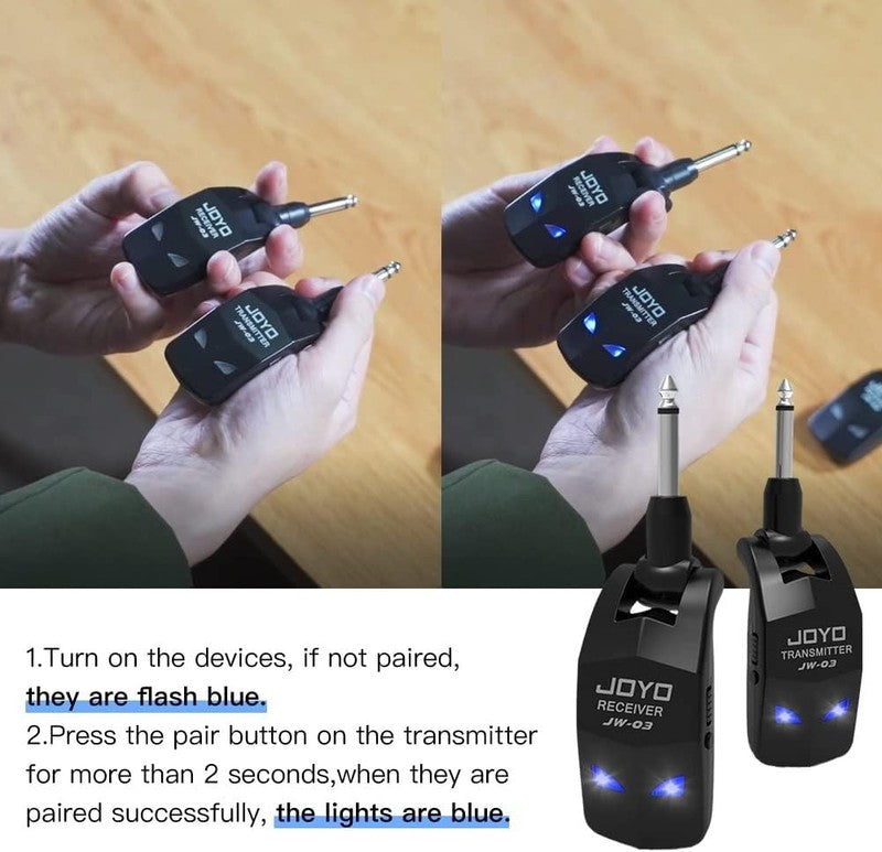 2.4GHz Wireless Guitar System 4 Channel Rechargeable Transmitter Receiver8