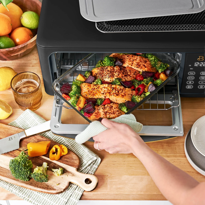 Infrared Air Fry Toaster Oven, 9-Slice, 1800 W, Black Sesame by Drew Barrymore11