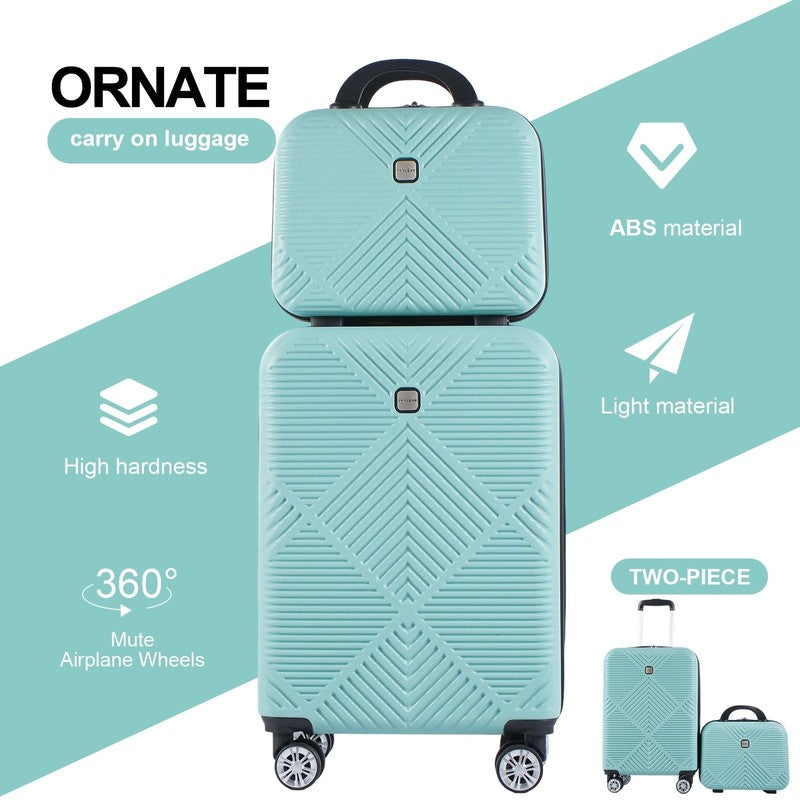 Luggage Sets 2 Piece Suitcase Set (14/20/)Hardside Suitcase with Spinner Wheels 1