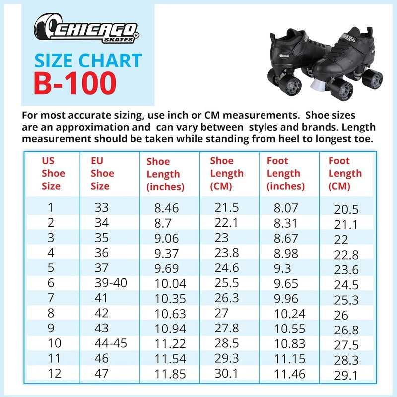 Bullet Speed Quad Roller Skates – Durable, Top Performance Indoor/Outdoor Youth 5