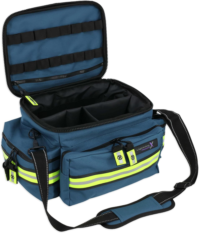Lightning X EMT First Responder Bag LXMB25 Fully Stocked 240 EMS Trauma Kit Blue7