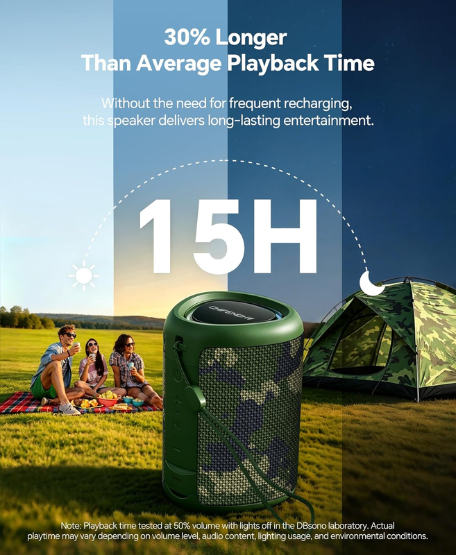 Portable Bluetooth Speaker BT 5.3 IPX5 Waterproof TWS Outdoor Camping4
