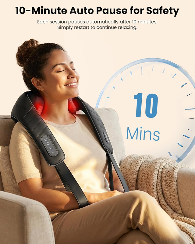 Cordless Neck Massager w/ Heat 4D Shiatsu Deep Tissue FSA HSA Eligible6