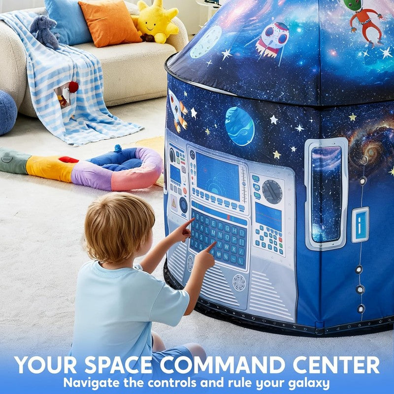 Glow in the Dark Rocket Ship Kids Pop Up Play Tent, Indoor/Outdoor Playhouse3