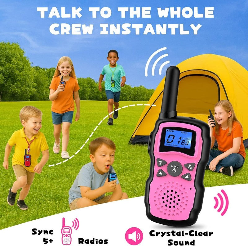 Wishouse Kids & Adult Walkie Talkies 3 Pack Rechargeable Toy Radios USB Charger4