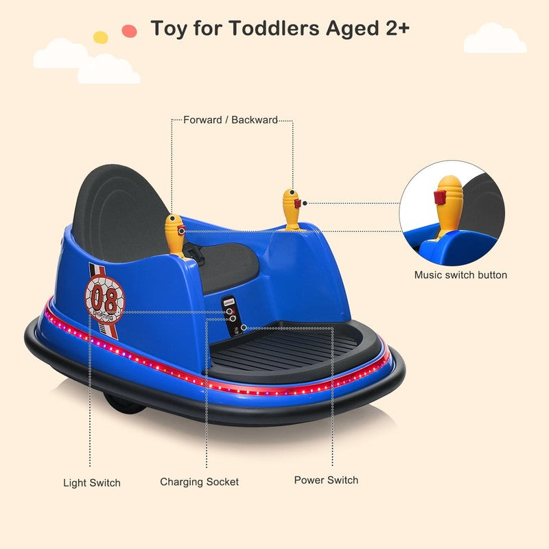 6V Remote Control Kids Bumper Car - 360 Spin Electric Ride On for Boys & Girls4