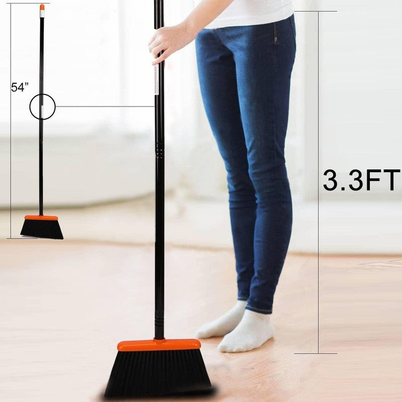Ergonomic Broom and Dustpan Set with 52" Long Handle for Easy Cleaning2