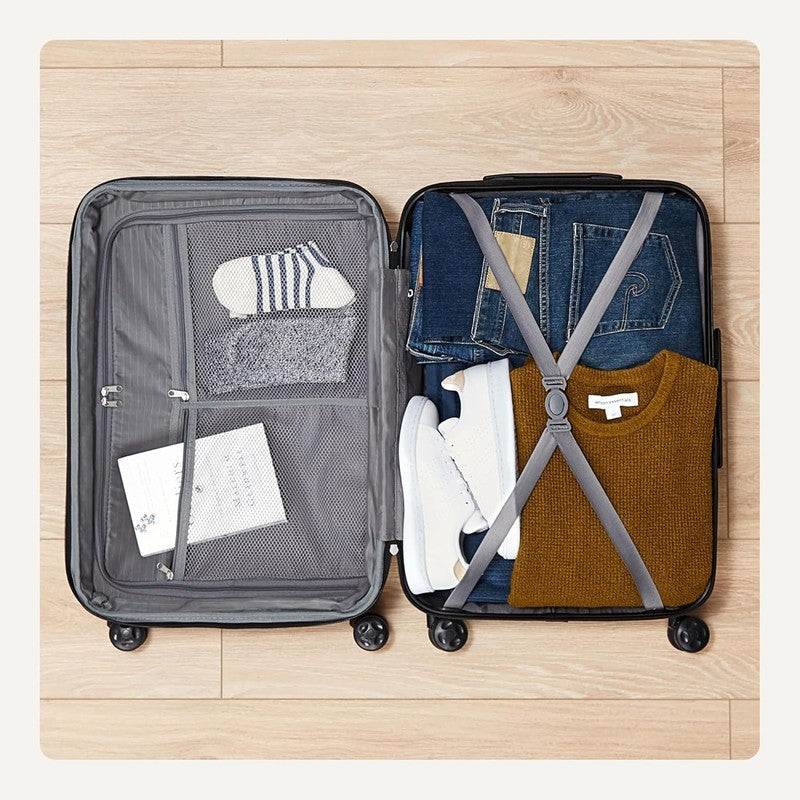 21" Hardside Carry On Luggage, Hardshell Suitcase with Wheels, Expandable for up3