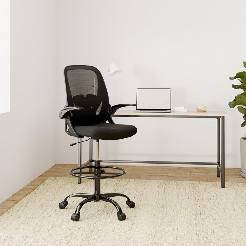 Drafting Chair Tall Office Chair with Flip Up Armrests Executive Ergonomic Compu1