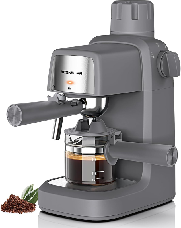 3.5 Bar Espresso Machine 800W 4-Cup Compact with Milk Frother7