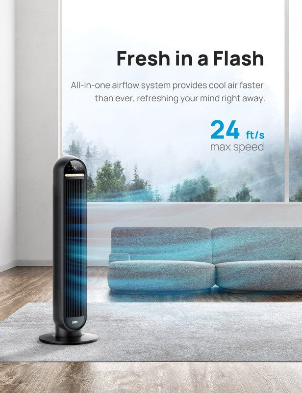 36in Tower Fan Oscillating Remote Control Quiet Bedroom Office Fan1