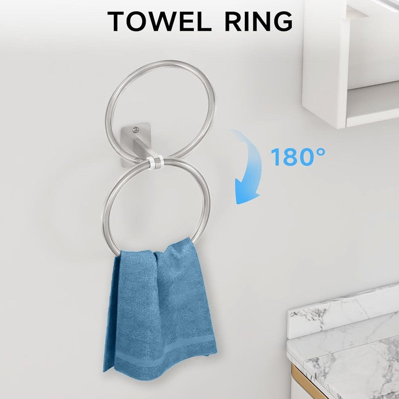 Brushed Nickel Bathroom Accessories Set, 10 Pieces Bathroom Hardware Set, 24 Inc2