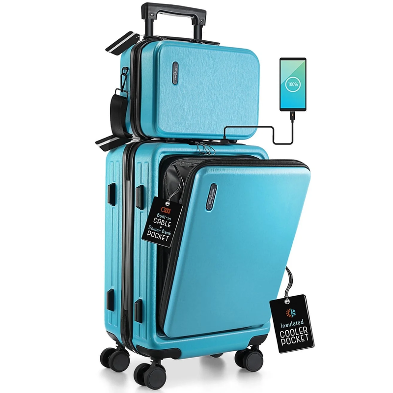 22" Hardside Carry on Luggage 22X14X9 Airline Approved and Expandable Luggage, F9