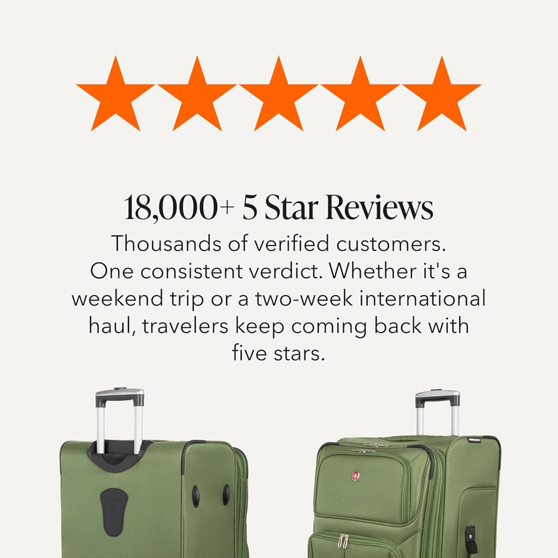 Sion Large Checked Softside Expandable Spinner Travel Suitcase Evergreen8