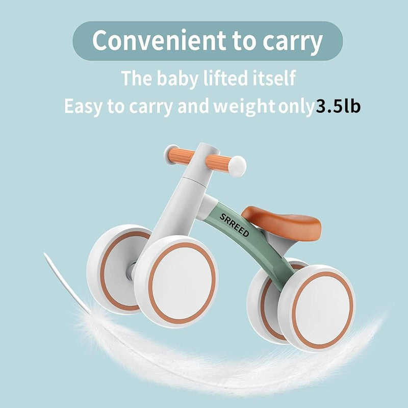 Baby Balance Bike for 1 Year Old, 4 Wheel Toddler First Bike Gift 12 24M2