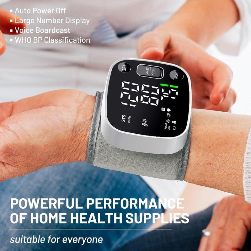 Blood Pressure Monitors for Home Use Rechargeable Wrist Digital BP Machine Cuff6