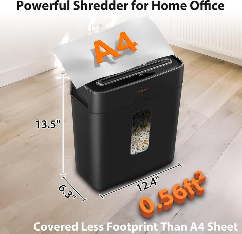 6 Sheet Cross Cut Paper Shredder P 4 Home Office Jam Proof Card/Staple/Clip6