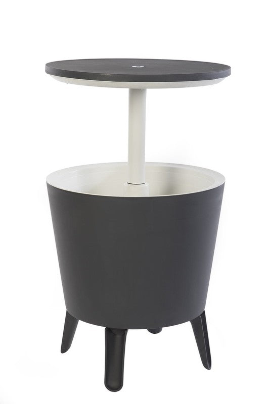 Modern 2-in-1 Cooler & Side Table Outdoor Patio Bar Gray1
