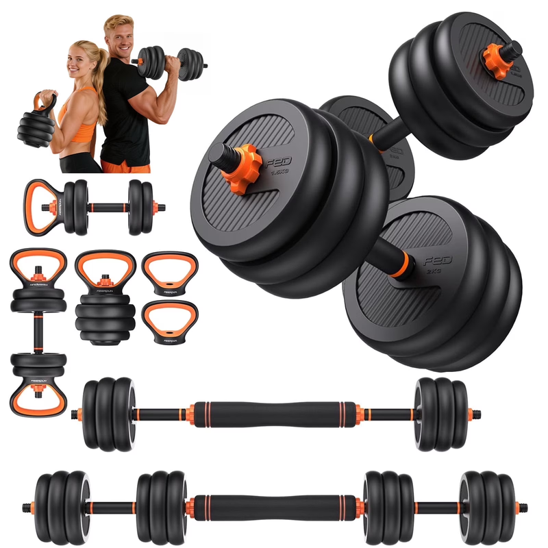 Adjustable Dumbbells,90Lbs Free Weight Set with Connector,5 In1 Dumbbells Set as8