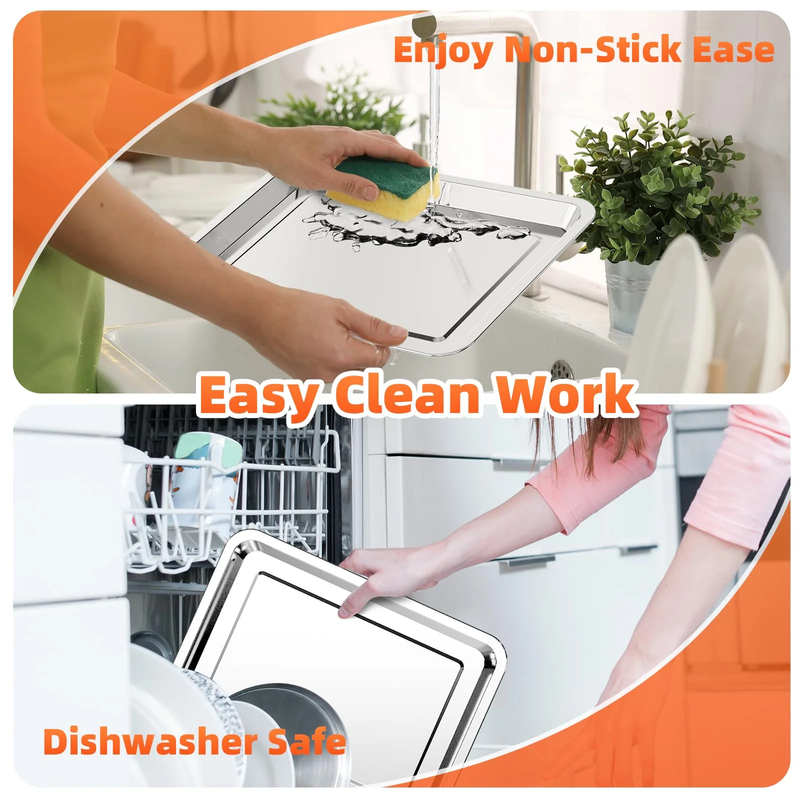 2 Pack Air Fryer Basket Tray for Oven Stainless Steel w/30 Parchment 15.68