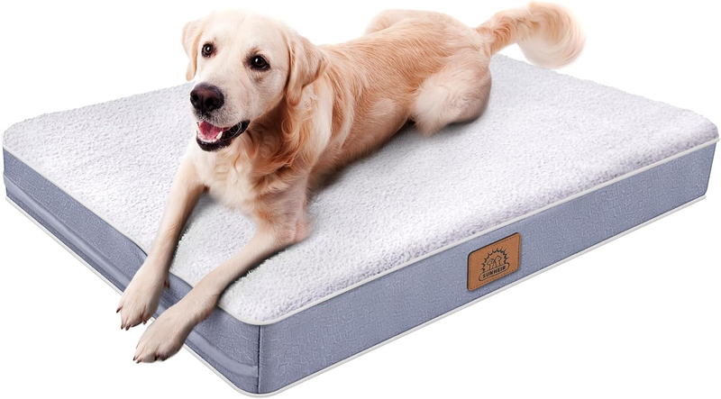 Orthopedic Dog Bed for Large Dogs   Waterproof Mat with Washable Cover, Grey7